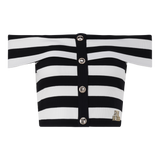 SALEM BLACK WHITE STRIPE CROPPED TOP
