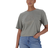 BRIANNA FATIGUE BOXY SPARKLE LOGO T-SHIRT