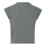 BRYNN FATIGUE CROPPED TOP WITH POPPERS