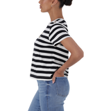 HAZEL BLACK WHITE HEART T-SHIRT WITH POPPERS