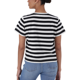 HAZEL BLACK WHITE HEART T-SHIRT WITH POPPERS