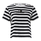 HAZEL BLACK WHITE HEART T-SHIRT WITH POPPERS