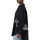 OPHELIA BLACK OVERSIZED SHIRT