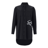 OPHELIA BLACK OVERSIZED SHIRT