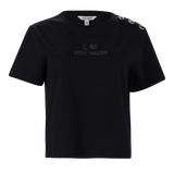 HAZEL BLACK HEART T-SHIRT WITH POPPERS