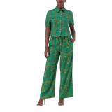 ZURI GREEN CROPPED SHORT SLEEVE SHIRT