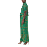 ZURI GREEN CROPPED SHORT SLEEVE SHIRT