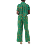 ZURI GREEN CROPPED SHORT SLEEVE SHIRT