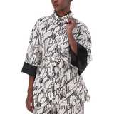 NYLA WHITE KIMONO SHIRT WITH BELT