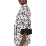 NYLA WHITE KIMONO SHIRT WITH BELT