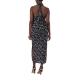 EMILY BLACK MESH HALTER NECK TOP