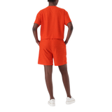 AYAAN TANGERINE EMBOSSED LOGO TOP