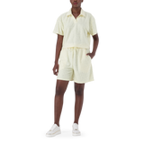 TESSA LEMON EMBOSSED LOGO TOP WITH COLLAR