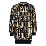 NTOMZ BLACK GOLD OVERISZED SWEAT DRESS