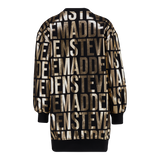 NTOMZ BLACK GOLD OVERISZED SWEAT DRESS